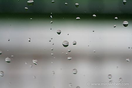 Gouttes de pluie sur vitre - 06/12/2008 - (c) mirovinben