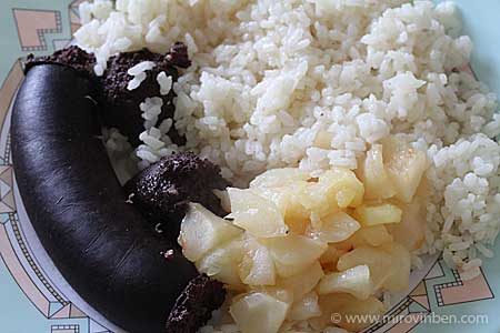 Boudin, riz et pommes - octobre 2010 - (c) mirovinben